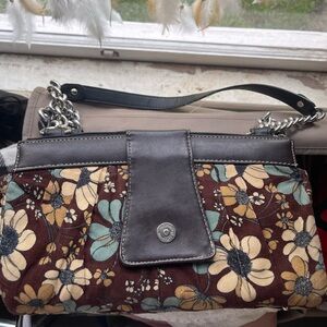 Miche Floral Brown and Black Satchel